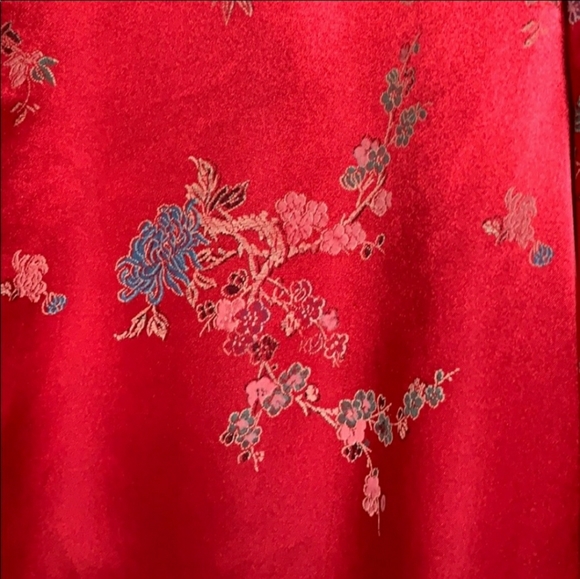 Red Asian high waist pj lounge pants small petite - Picture 5 of 9